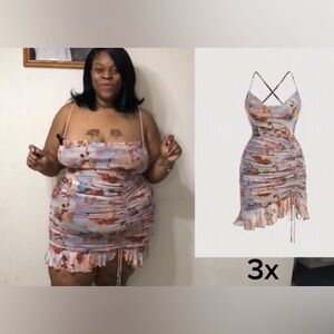Canvas printed dress size 3x